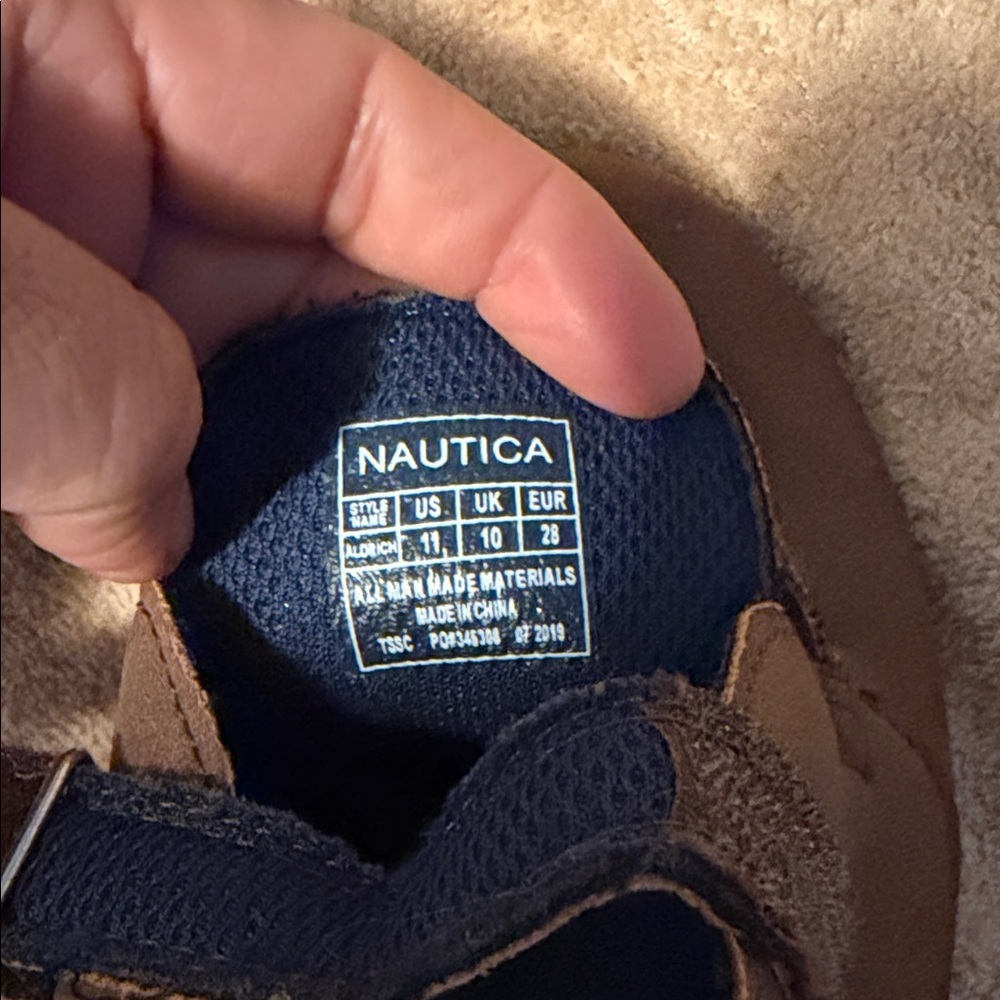 Nautica Dark Brown and Navy Sneakers